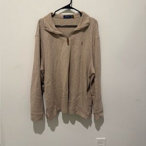 Ralph Lauren Men's Beige Zip-Up Sweater